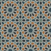 Green-Orange Floral