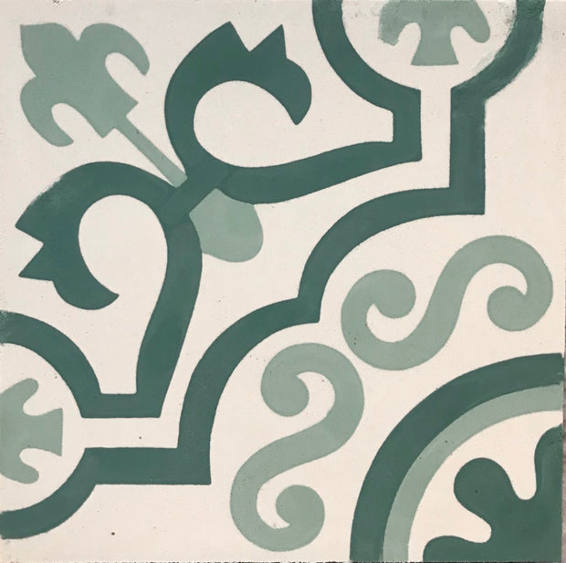 ClassicFleurGreen Tile