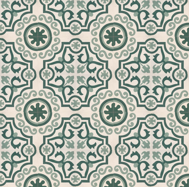 ClassicFleurGreen Tile